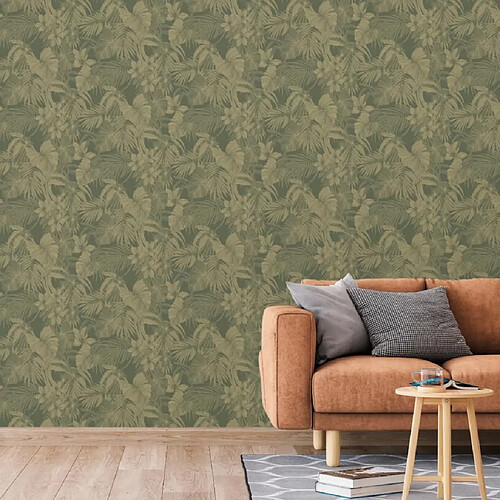 DUTCH WALLCOVERINGS Papier peint Joelle Vert et doré