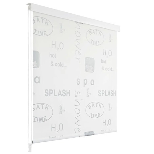 Helloshop26 Store roulant de douche 160x240 cm éclaboussures blanc 02_0005551