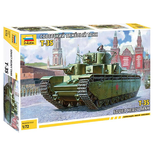 Zvezda 5061 500785061-1:72 T-35 Soviet Heavy Tank WWII Modélisme à Construire Modèle Hobby Bricolage en Plastique Non laqué