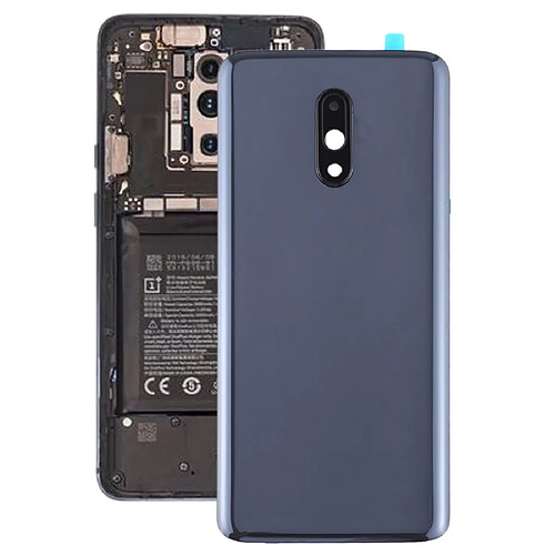 Wewoo Cache batterie avec objectif d'appareil photo pour OnePlus 7 Gris