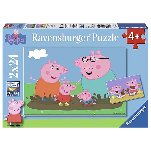 Ravensburger Puzzle 2x24 p Peppa Pig - La vie de famille