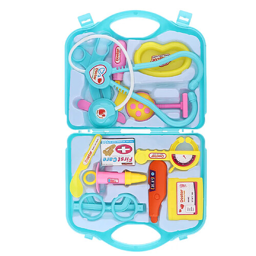 Doctor Kit Pretend Play Set Doctor Nurse Game Playset Toys Bleu