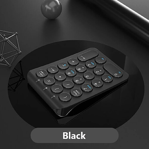 Universal Bluetooth, sans fil, mini clavier, 22 touches, clavier numérique, ordinateur, ordinateur, comptabilité, mission, bureau, clavier (noir)