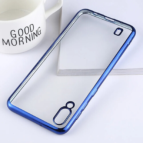 Wewoo Coque Souple Ultra-mince étui de protection arrière en TPU de galvanoplastie pour Galaxy M10 bleu