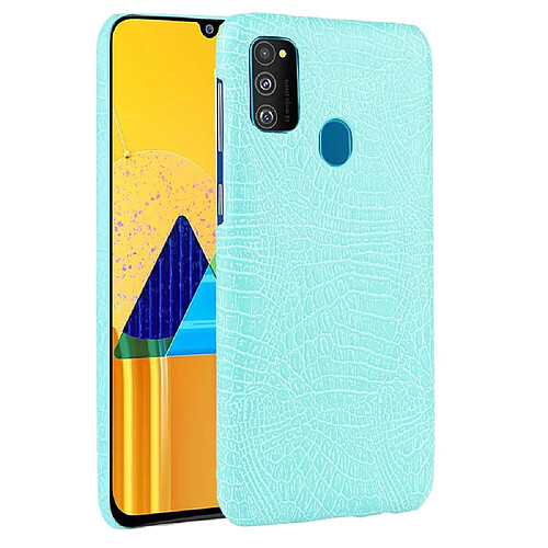 Wewoo Coque Rigide Pour Galaxy M30s Crocodile antichoc Texture PC + Etui PU Vert clair