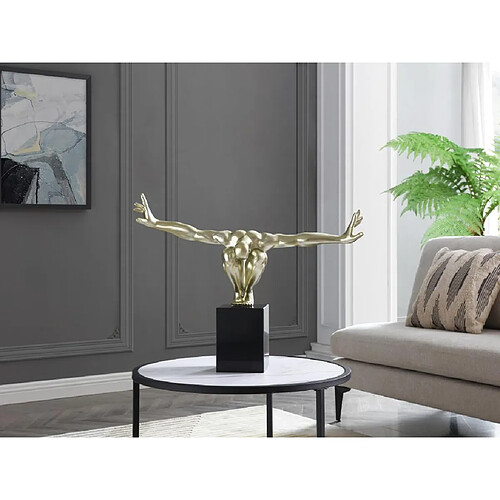 Vente-Unique Grande statue SOLEDAD II en résine - L.73 x H.57 cm - Coloris or