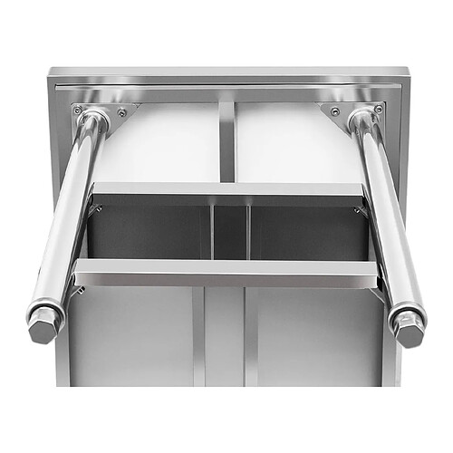 Helloshop26 Table de travail inox 120 x 60 cm 600 kg 3 niveaux 14_0003680