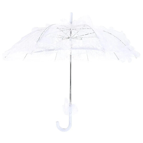 Wewoo Décorations de Fête Mariage Dentelle Parapluie Coton Danser Photographie Prop Blanc