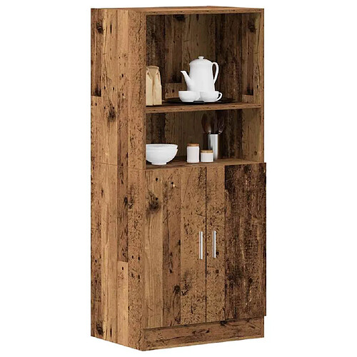 vidaXL Armoire de cuisine vieux bois 57x41,5x131,5 cm bois ingénierie