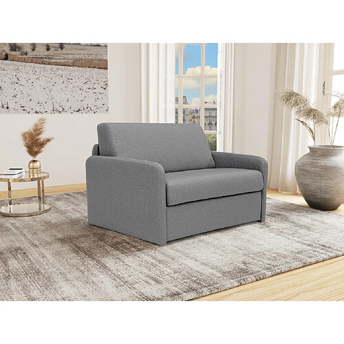 Vente-Unique Fauteuil convertible express en tissu gris clair - Couchage 70 cm - NADOA