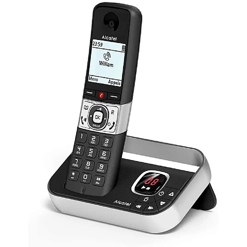 Alcatel telephone sans Fil DECT avec répondeur intégré noir gris