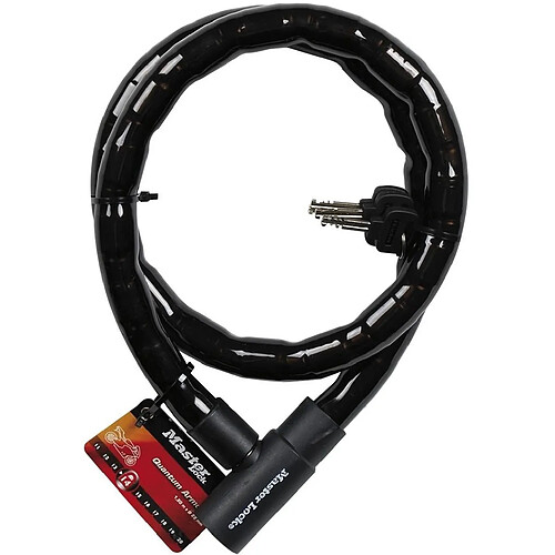 Master Lock Cable de securite Antivol tresse pour 2 roues moto scooter velo 120 cm noir