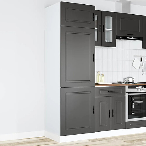 vidaXL Armoire de cuisine Porto noir bois d'ingénierie