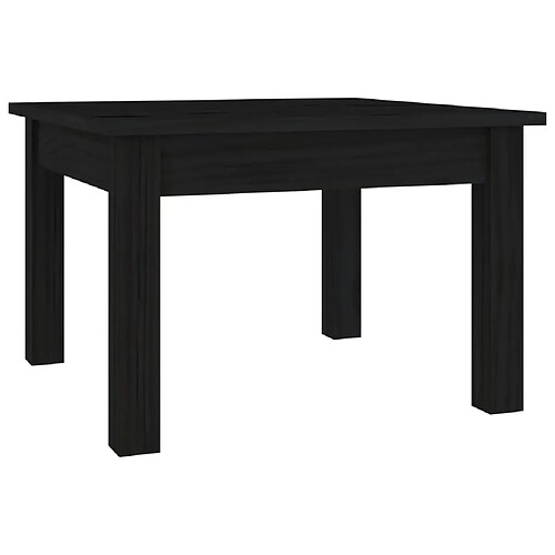 ComfortXL Table Basse Noir 45x45x30 Cm Bois Massif De Pin