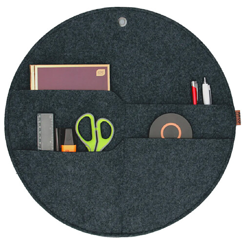 Bertoni Grand organiseur mural avec poches, cercle, anthracite, L - 35 cm