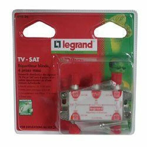 Legrand LEG91036 Répartiteur TV-FM-SAT 4 sorties f' pour alimenter 4 prises