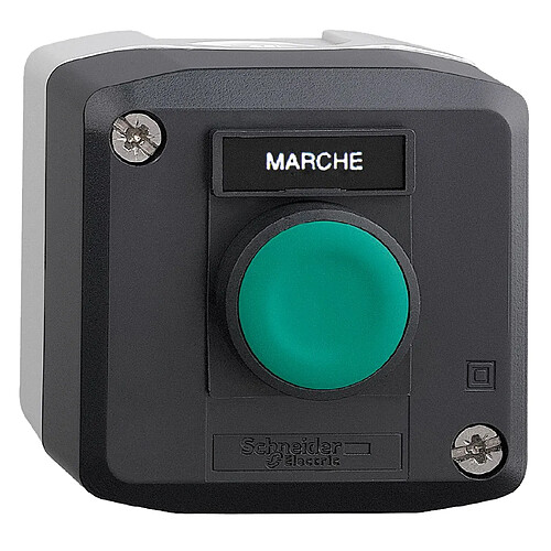 boite à bouton - harmony xal - 1 bp - affleurant - vert - 1f - schneider electric xald101