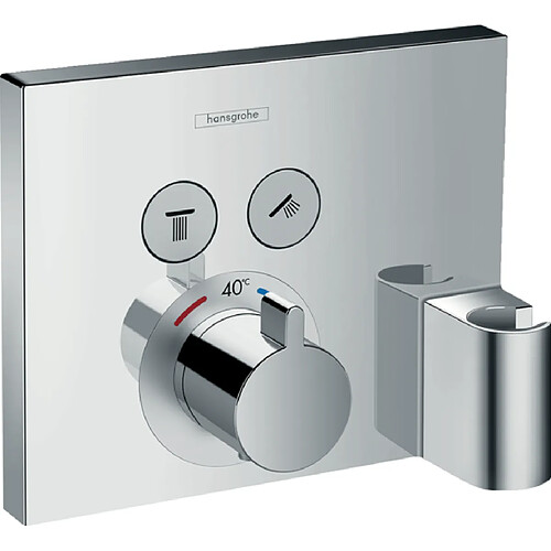 Hansgrohe - Set de finition pour mitigeur thermostatique ShowerSelect encastré avec 2 fonctions, fixfit et porter chromé