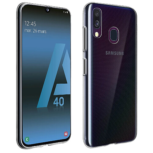 Avizar Coque Galaxy A40 Protection Silicone Souple Ultra-Fin Transparent