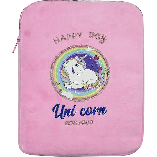 Universal 9-11 pouces en peluche Unicorn ordinateur portable Sac à manches iPad Case de protection Tablette Couvrette de carnet Sac de rangement pour les filles