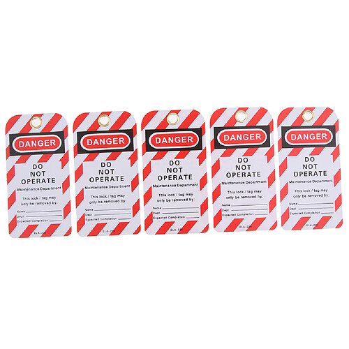 5pcs clé de sécurité lockout tagout tag sécurité nom marquage note étiquette carte