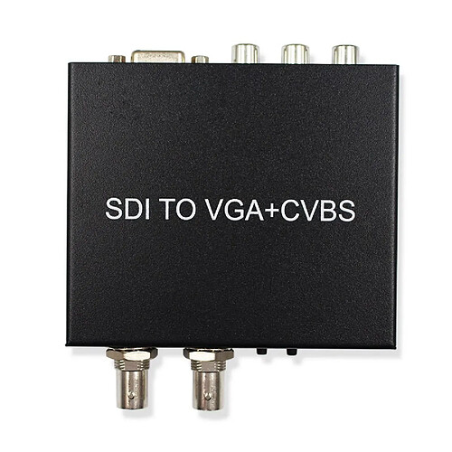 Universal Convertisseur SDI à VGA + CVBS/AV/RCA Convertisseur vidéo SDI de radiodiffusion convertit le signal SDI SD/HD/3G en signal SDI CVBS VGA | Câble VGA