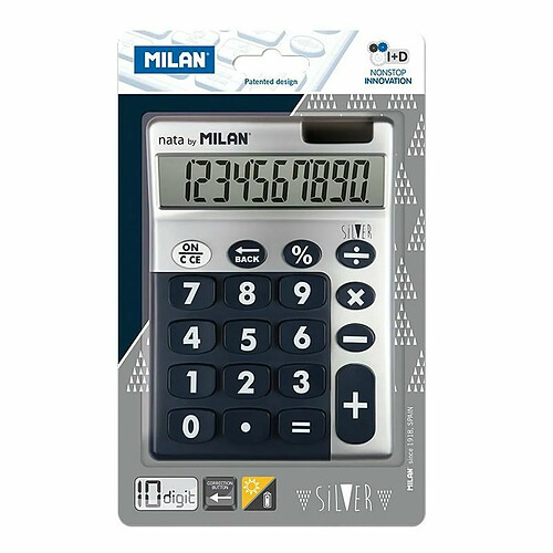 Calculatrice Milan SIlver 14,5 x 10,6 x 2,1 cm Bleu