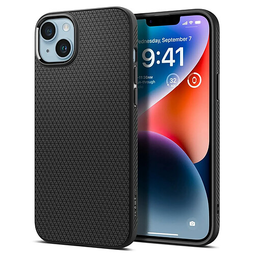 Spigen Sgp Spigen Liquid Air Coque Compatible avec iPhone 14 - Noir Mat