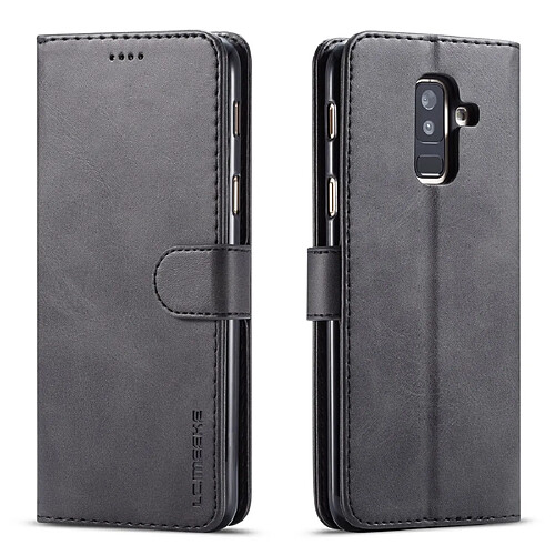 Wewoo Housse Coque Pour Galaxy A6 2018 LC.IMEEKE en cuir à rabat horizontal de veauavec support et fentes cartes et portefeuille noir