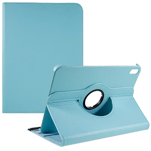 Etui en PU support rotatif anti-chute avec élastique avec support pour votre iPad 10.9 (2022) - bleu clair