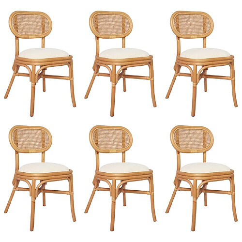 Maison Chic Lot de 6 Chaises à manger,Chaise pour cuisine Lin -MN29728