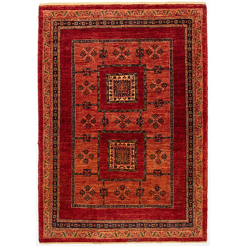 Vidal Tapis de laine 159x111 orange Kashkuli