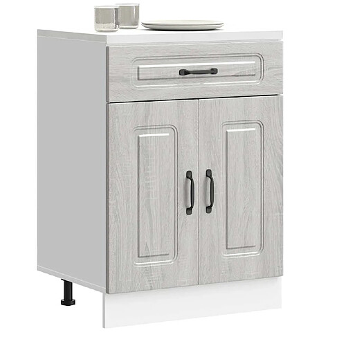 vidaXL Armoire de cuisine Kalmar sonoma gris bois d'ingénierie