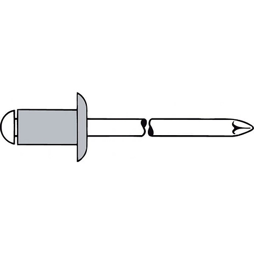 Rivet Alu VA Tête ronde plate 3 x 8mm Gesipa(Par 500)