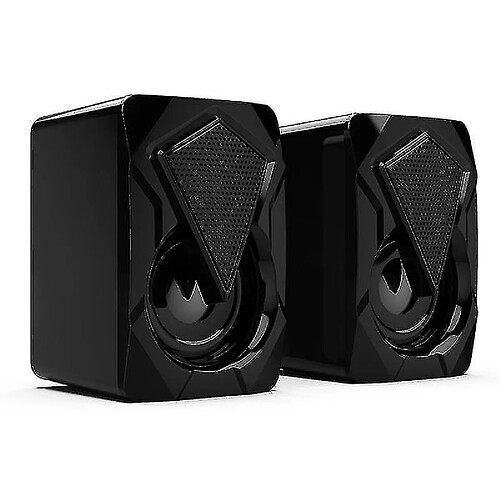 Universal YYH-3,5 mm en haut-parleurs câblés Bass Stéréo Subwoofer avec LED coloré MP3 | Subwoofer (noir)