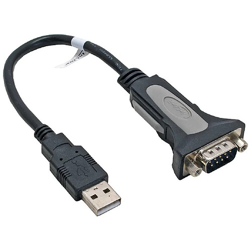 USB 2.0 - câble adaptateur sériel, InLine®, USB A à 9 broches SubD prise, 25cm