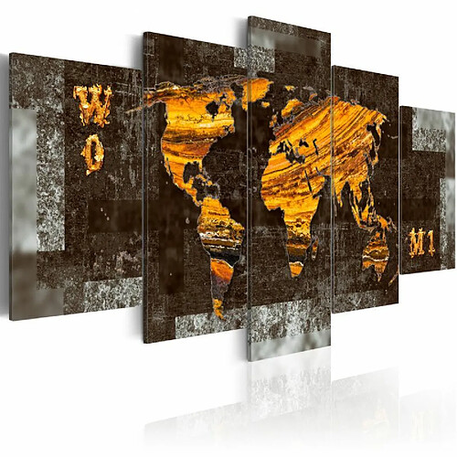 Paris Prix Tableau Imprimé Trésors Cachés Carte du Monde 100 x 200 cm