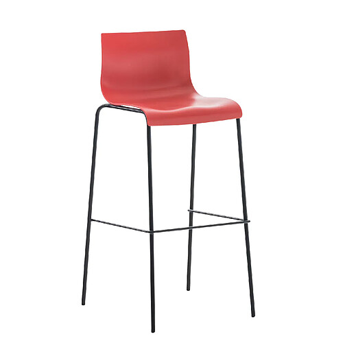 Non Tabouret de bar Hoover structure 4 pieds noir