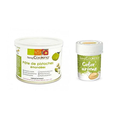 Scrapcooking Pâte de pistache 200 g + colorant vert arôme pistache