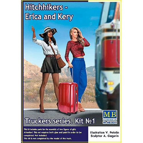 Master Box Figurine Mignature Hitchhikers Erica And Kery Truckers Serie Kit No.1