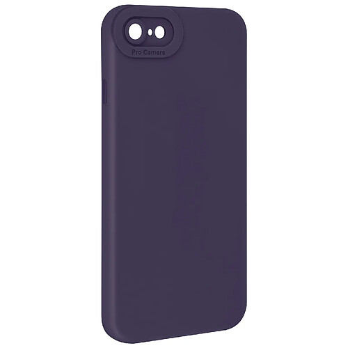 Avizar Coque pour iPhone 7 / 8 / SE 2020 / SE 2022 Silicone Protection Caméra Violet Foncé