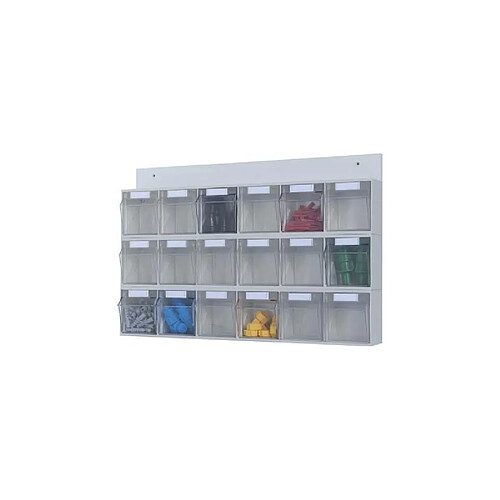 HUNERSDORFF MS-Set de stockage 3x6 Sbl. PS,gl.klar,gris clair