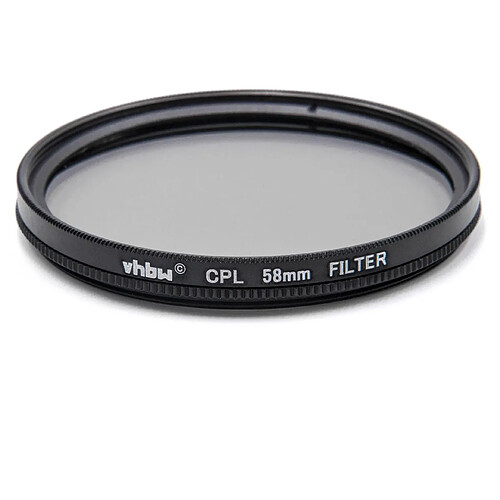 Filtre CPL-Pol universel vhbw58mm pour Canon Casio Pentax Olympus Panasonic Sony Nikon Ricoh Sigma Tamron Samsung Fujifilm Agfa Minolta Kodak.