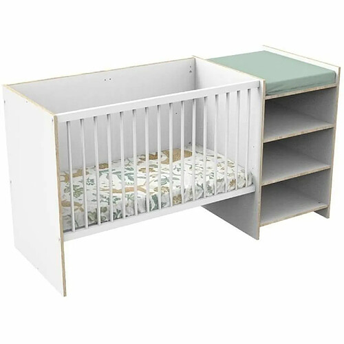 Baby Price Lit bébé combiné - 120 x 60 cm - Evolutif en 90 x 190 cm