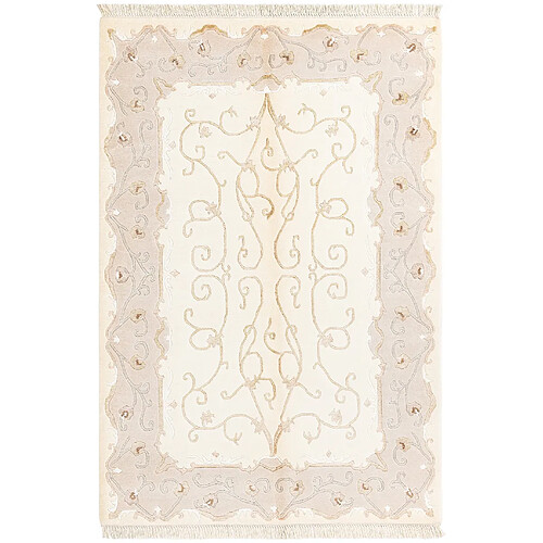 Vidal Tapis de laine 188x124 beige Darya