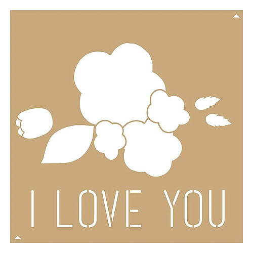 Artemio 2 pochoirs Kraft I love you 20 x 20 cm