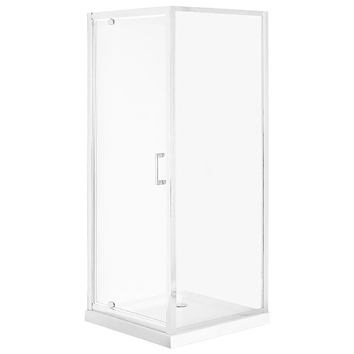 Beliani Cabine de douche DARLI II 70 x 70 x 185 cm Argenté