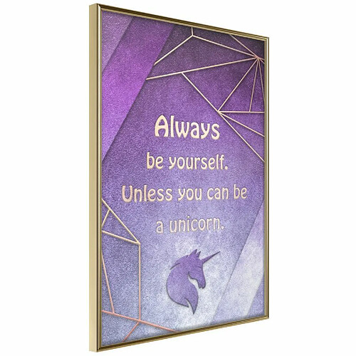 Paris Prix Affiche Murale Encadrée Always Be Yourself 20 x 30 cm Or