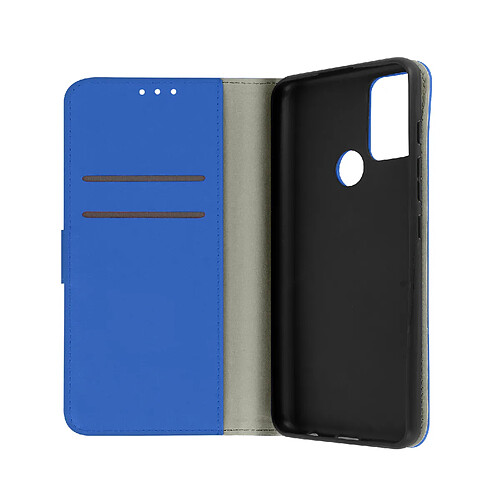 Avizar Housse Motorola Moto G50 Aspect Grainé Folio Stand Vidéo Bleu