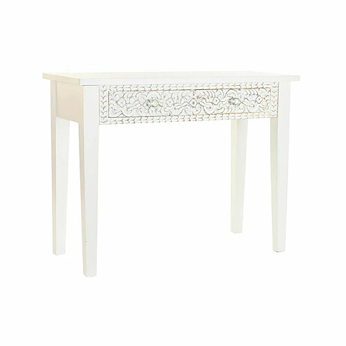 Console DKD Home Decor Blanc Bois de manguier (100 x 45 x 78 cm)